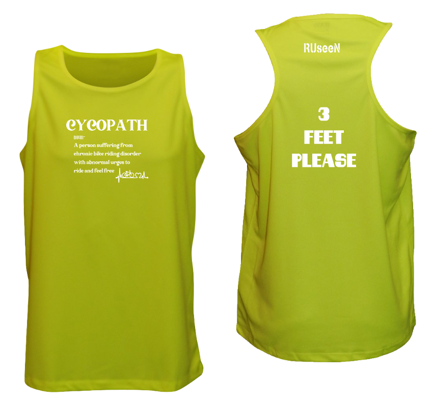 Men's Reflective Tank Top - Cycopath - Lime Yellow