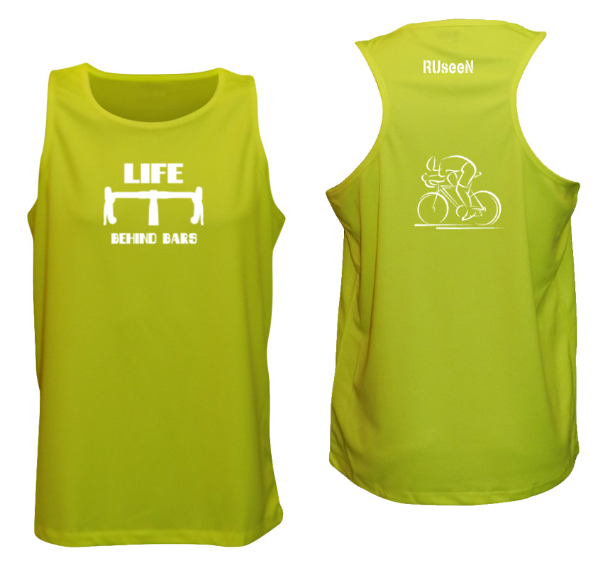 Men's Reflective Tank Top - Life Behind Bars - Lime Yellow