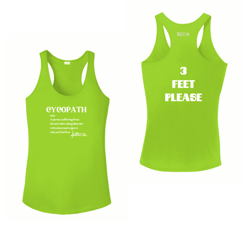 Women's Reflective Tank Top - Cycopath - Lime Green