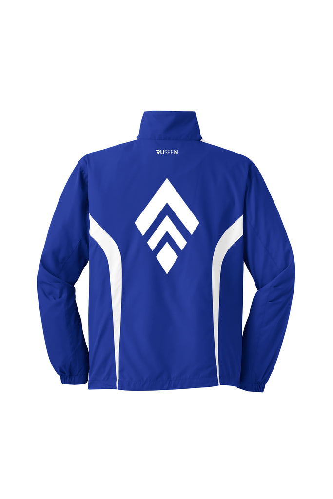 Men's Reflective Windbreaker - Broken Diamond - Royal Blue - Back