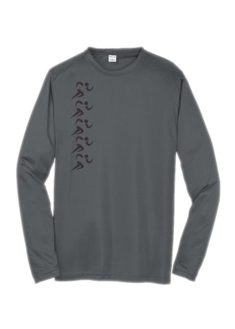 Men's Color Reflect Long Sleeve Shirt - 5 Runners - Iron Grey - Front