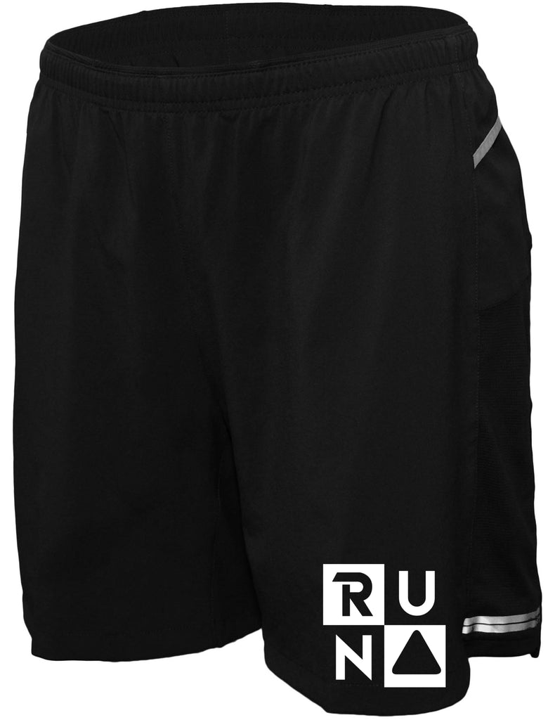 Men's Reflective Running Shorts - 5" Black - Run Squared