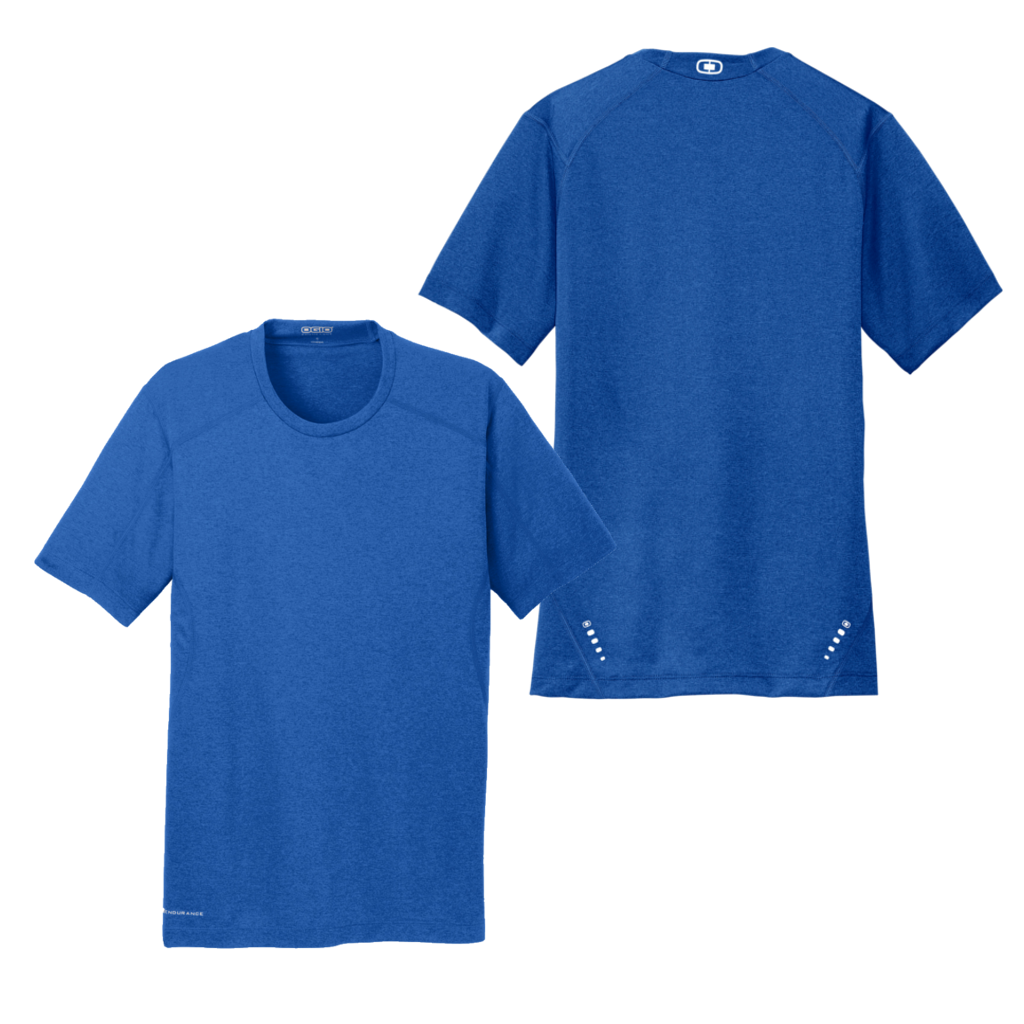 Men's Short Sleeve Shirt - Electric Blue - Blank front & back