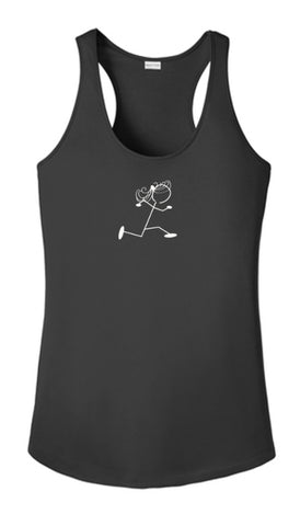 Women's Reflective Tank Top - Run Like a Mother - Black Front