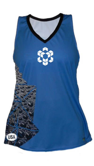 Women's Reflective Racerback Tank Top - Hydrate Summer 2021 - Made in USA - Front