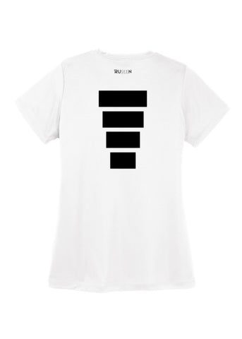 Women's Color Reflect Short Sleeve Shirt - Block - White - Back