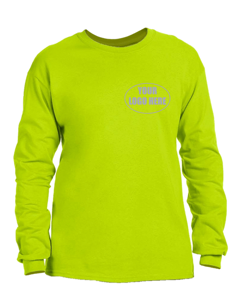Safety green shirts with logo top