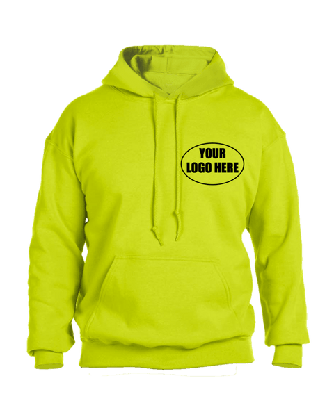 High Visibility Hooded Sweatshirt w Custom Logo