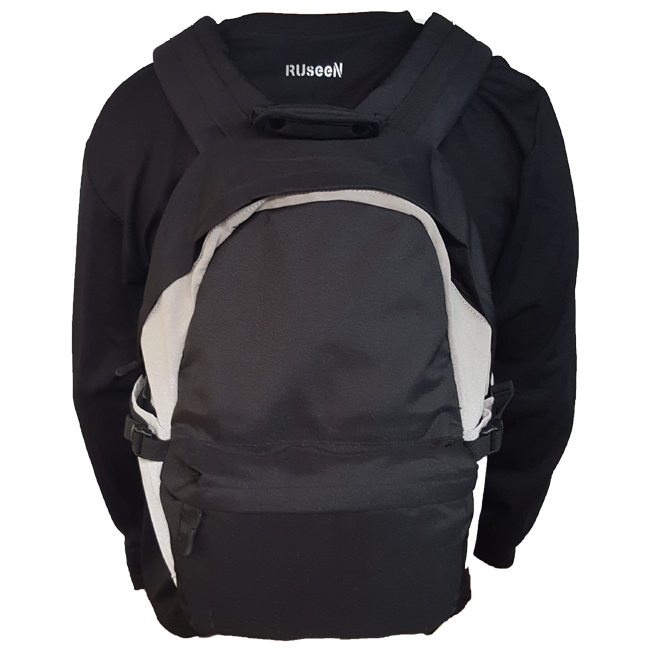 Reflective Backpack - Black & Gray