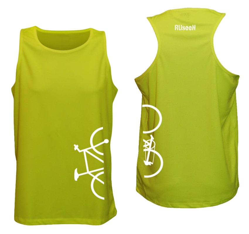 Men's Tank Top - Broken Bike - Lime Yellow