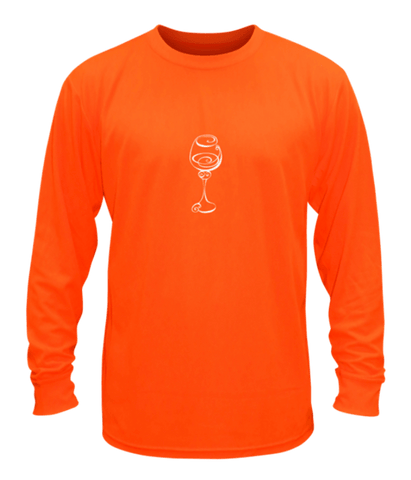 Unisex Reflective Long Sleeve Shirt - Better Be Wine - Front - Orange