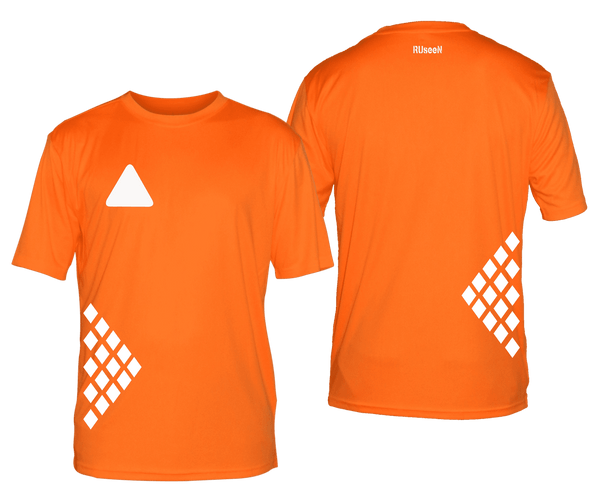Men's Reflective Short Sleeve Shirt - Diamond Pattern