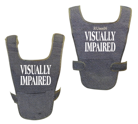 Reflective Running Vest - Visually Impaired - Front & Back - Black
