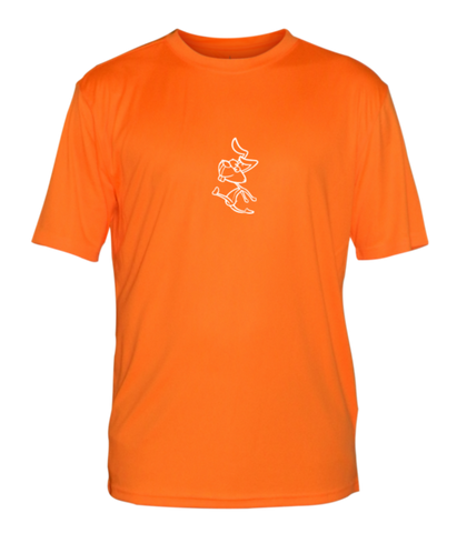 Men's Reflective Short Sleeve Shirt - 2 Speeds Rabbit - Front - Orange