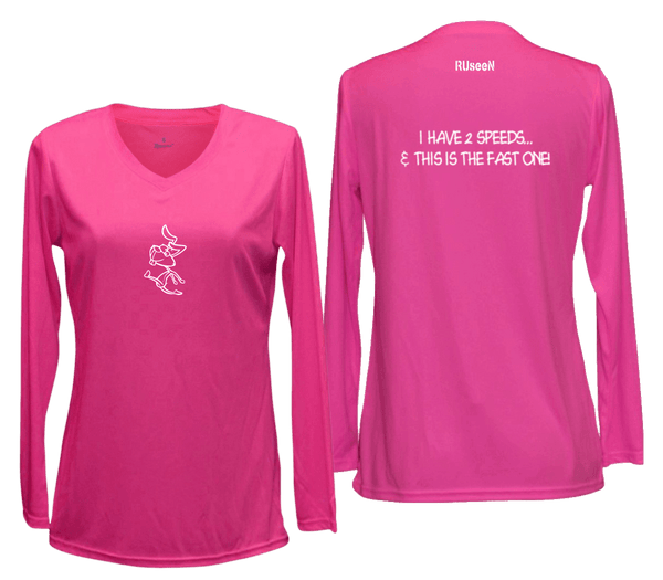 Women's Reflective Long Sleeve Shirt - 2 Speeds Rabbit