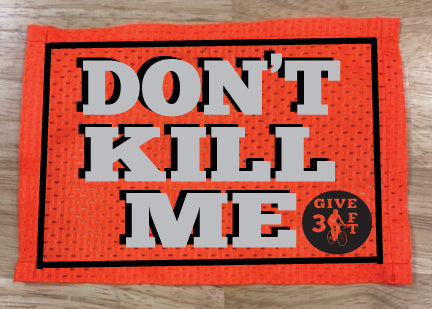 Hi Vis Reflective Bib - Don't Kill Me with Give 3 Ft logo - Orange