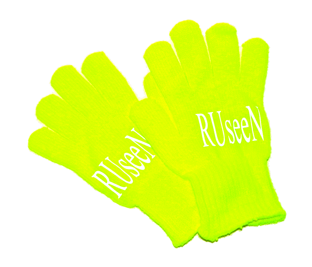 Reflective Poly Knit Glove - Lime Yellow