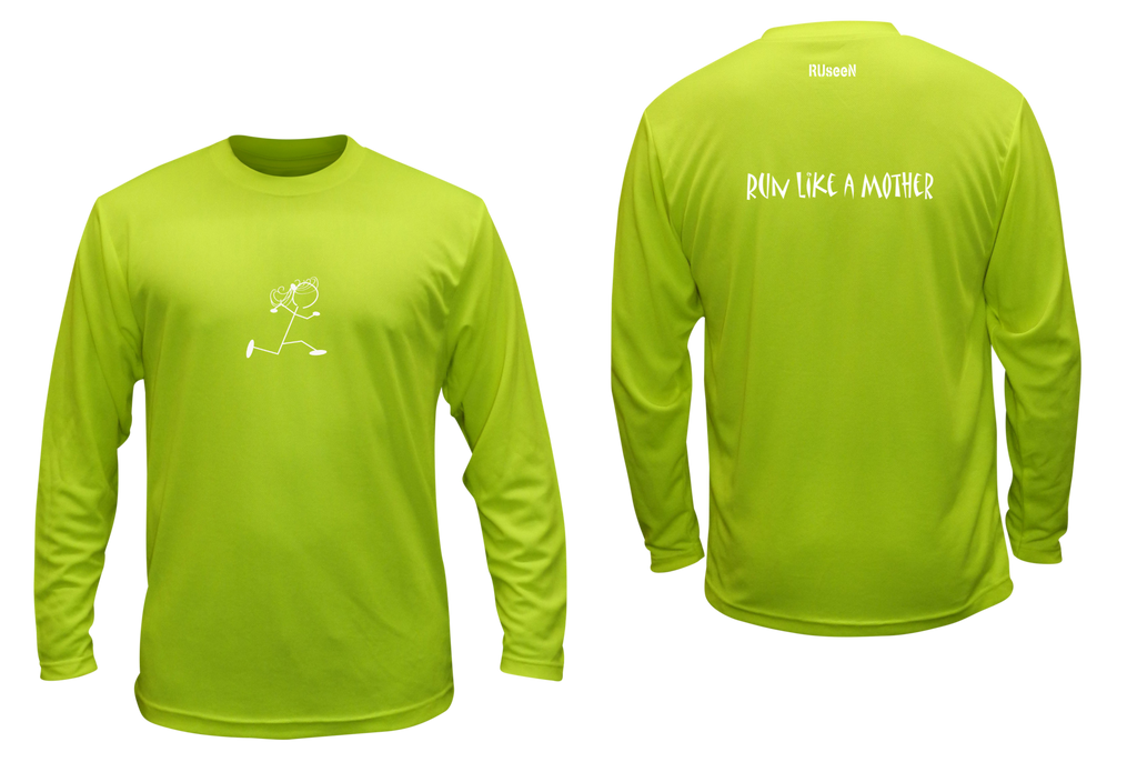 Unisex Reflective Long Sleeve Shirts - Run Like a Mother