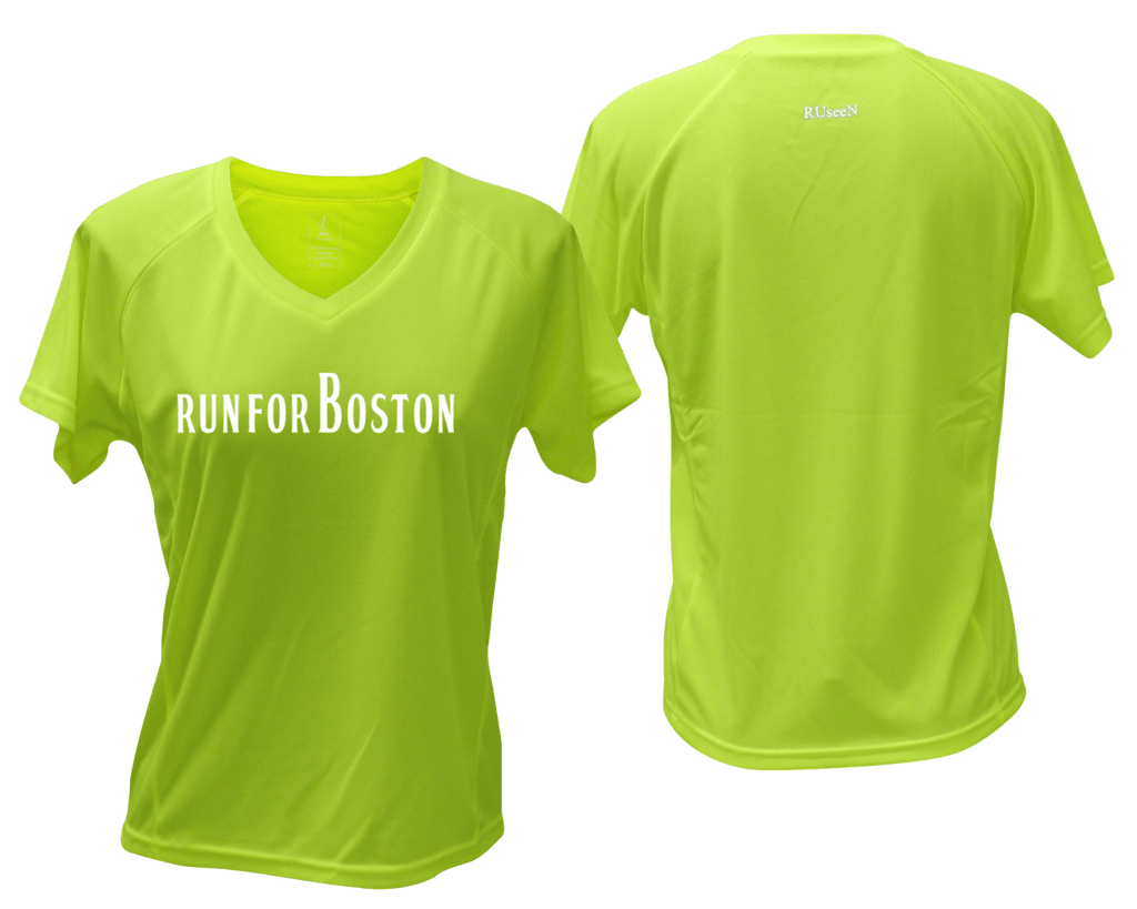 Women's Reflective Short Sleeve Shirt – Run for Boston