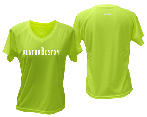 Women's Reflective Short Sleeve Shirt – Run for Boston