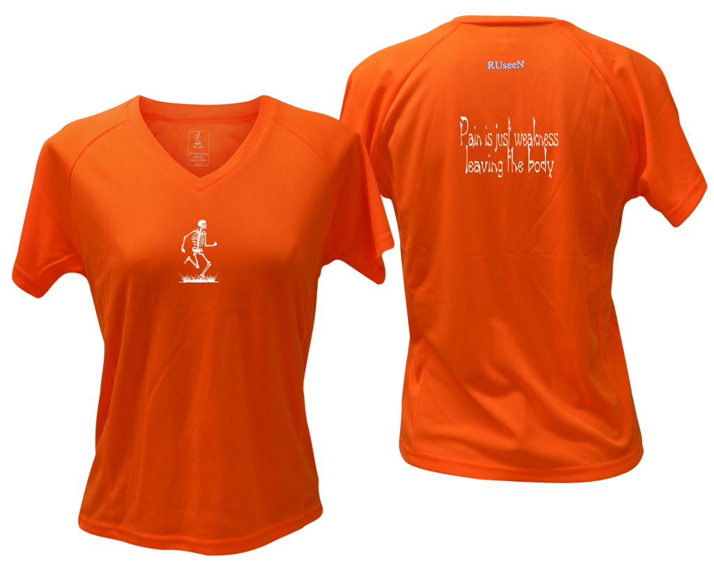 Women's Reflective Short Sleeve Shirt – Pain is Weakness