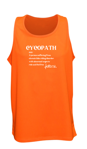 Men's Reflective Tank Top - Cycopath - Orange front