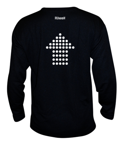 Unisex Reflective Long Sleeve - Dotted Arrows - Black