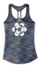Women's Reflective Tank Top - Fractured Hexagon