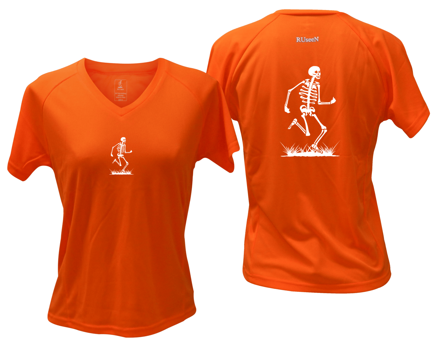 Women's Reflective Short Sleeve Shirt - Skeleton - High