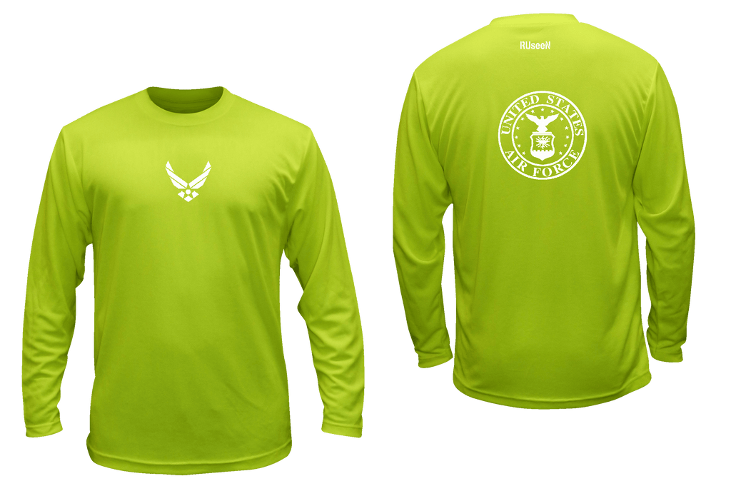 Unisex Reflective Long Sleeve - USAF - Lime Yellow
