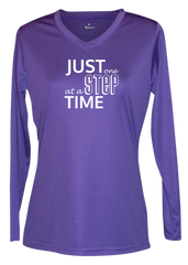 Women's Reflective Long Sleeve Shirt - Just One Step at a Time
