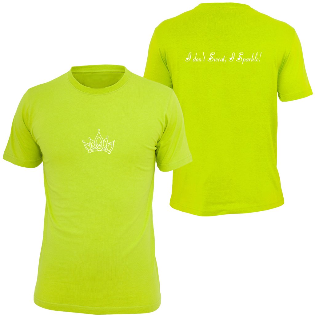 KIDS REFLECTIVE SHORT SLEEVE SHIRT –  SPARKLE - Front & Back –  Lime Yellow
