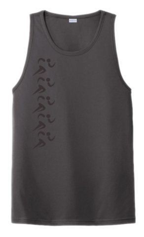Men's Color Reflect Tank Top - 5 Runners - Iron Grey - Front