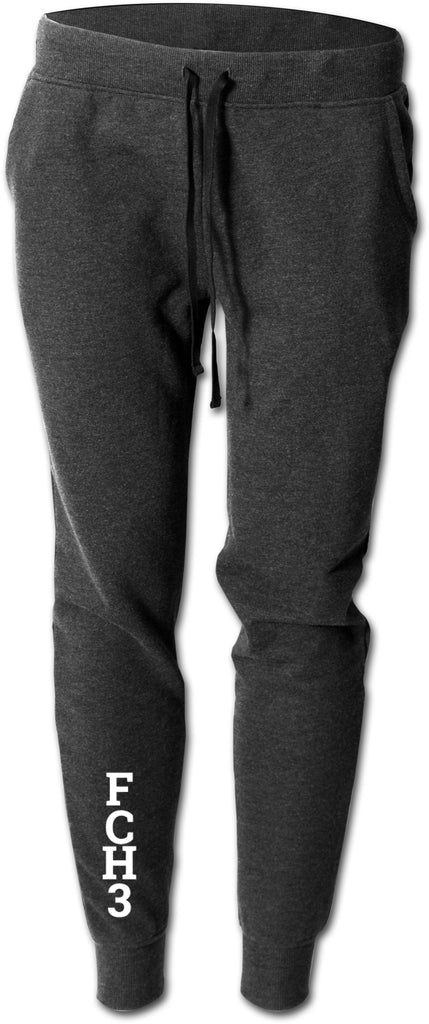 Men's Reflective Sweat Pants - FCH3 - BLACK - FRONT - DESIGN 1