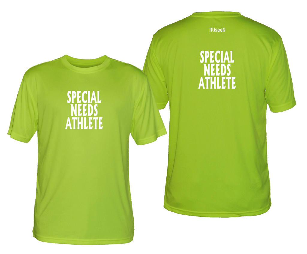 Men's Reflective Short Sleeve - Special Needs Athlete - Reflective - Lime Yellow