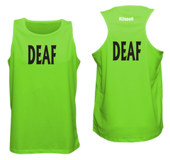 Men's DEAF Tank Top - Reflective or Black Text