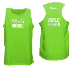 Men's VISUALLY IMPAIRED Tank Top - Reflective or Black Text