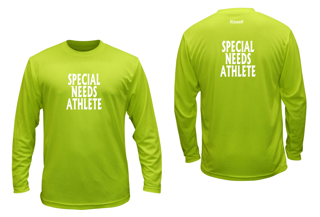Unisex Reflective Long Sleeve - SPECIAL NEEDS ATHLETE - Lime Yellow