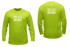 Unisex VISUALLY IMPAIRED Long Sleeve Shirt - Reflective or Black Text