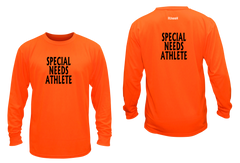Unisex SPECIAL NEEDS ATHLETE Long Sleeve Shirt - Reflective or Black Text