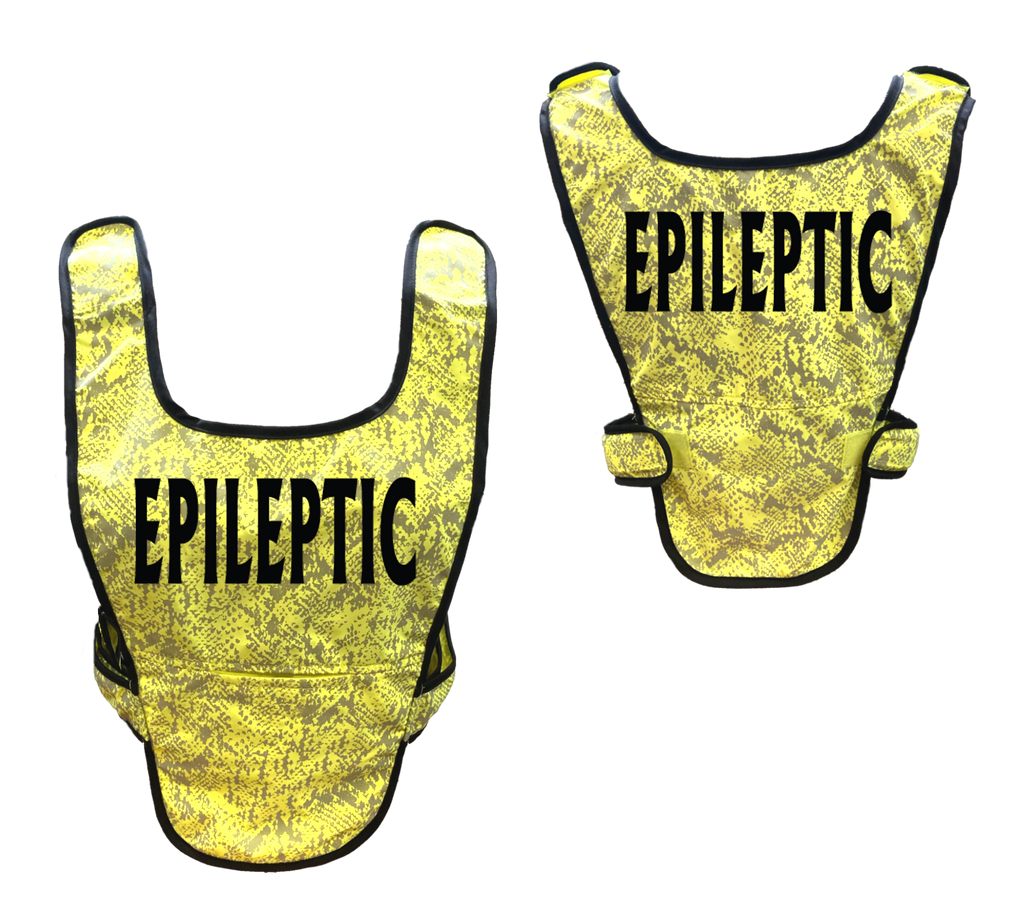 Reflective Running Vest - Epileptic - Front & Back - Lime Yellow