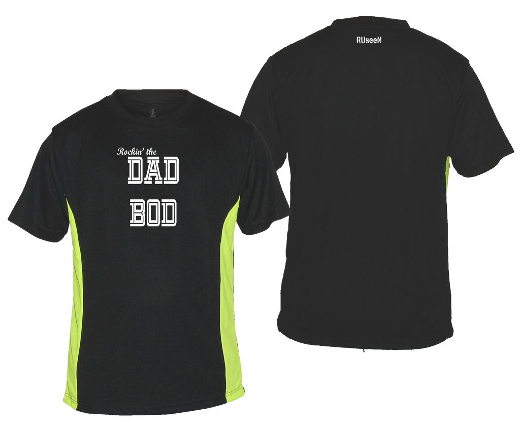 Men's Short Sleeve Shirt - Rockin' The Dad Bod - High Visbility