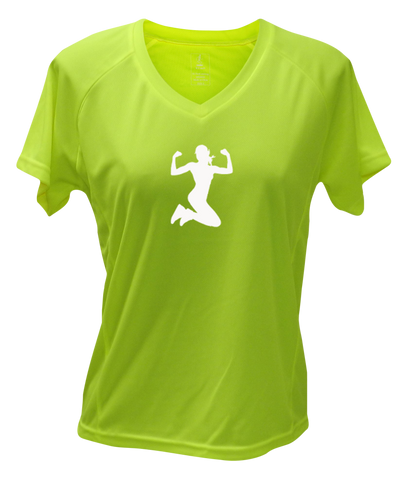 Women's Reflective Short Sleeve - Strong AF - Lime Yellow