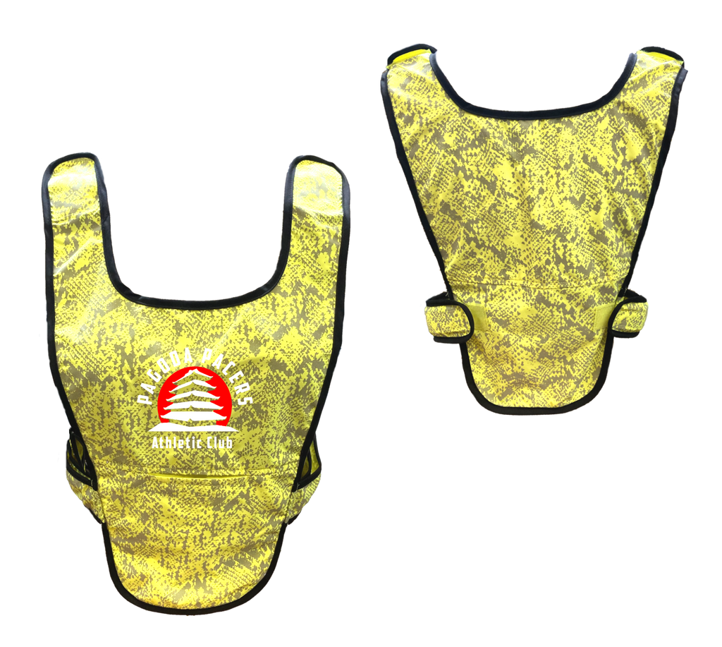Reflective Running Vest – Reading Pagoda Pacers - Front & Back - Lime Yellow