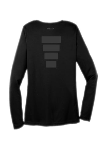 Women's Color Reflect Long Sleeve Shirt - Block - Black - Back