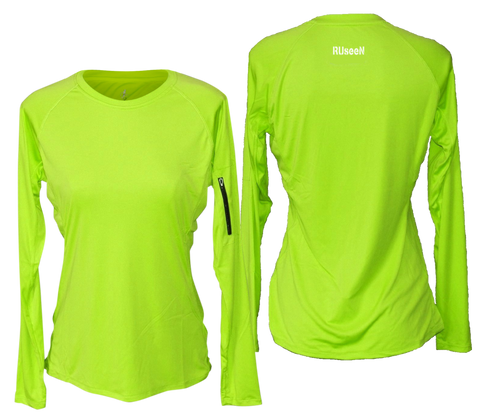 Fluorescent long sleeve running top clearance