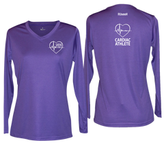 Women's Cardiac Athlete Long Sleeve Shirt - Reflective or Black Text