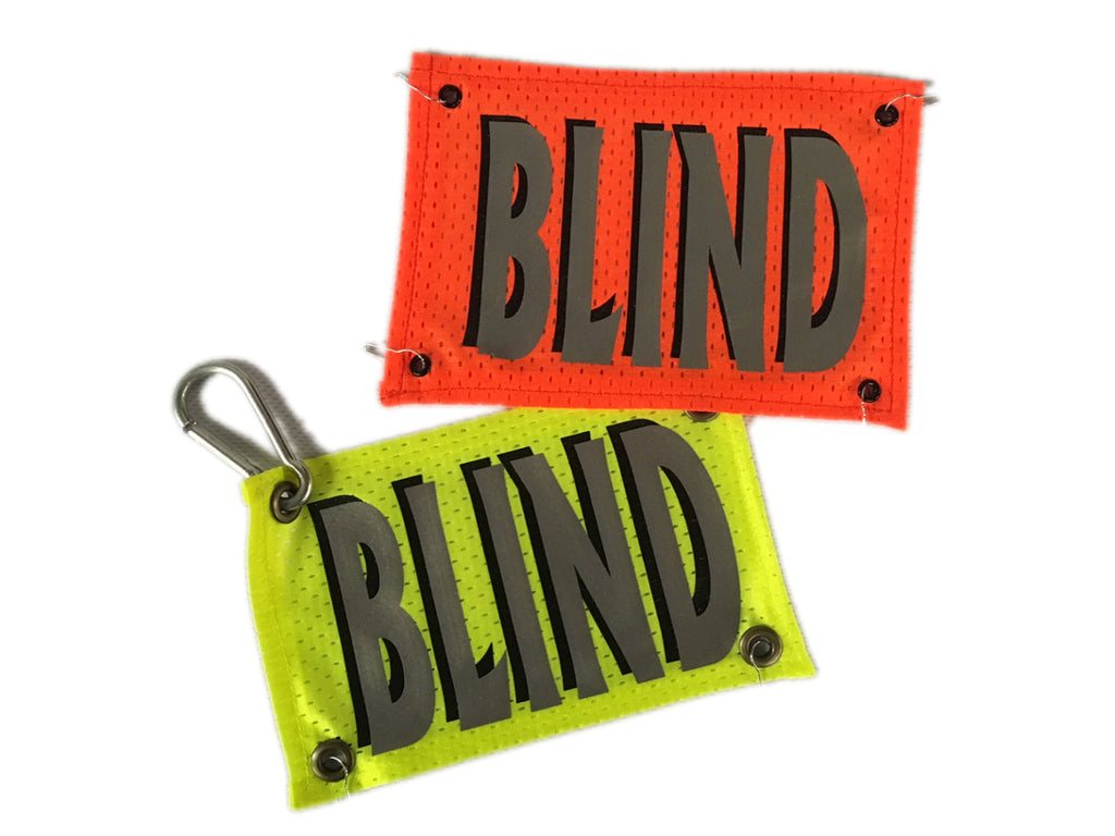 Reflective High Vis Reusable Bib - BLIND - Orange & Lime Yellow