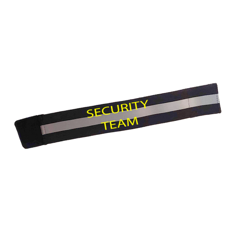 Reflective Arm Band - Security Team - Black
