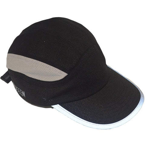 Reflective Hat - Black - Angled View